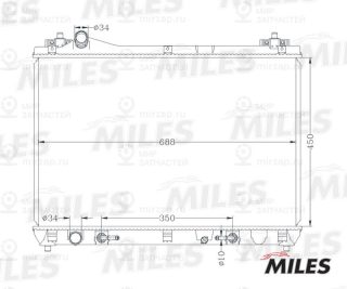 Радиатор охлаждения двигателя MILES ACRB151