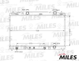Радиатор охлаждения двигателя MILES ACRB355