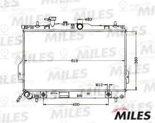 Радиатор охлаждения двигателя MILES ACRB362