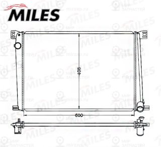 Радиатор охлаждения двигателя MILES ACRB394