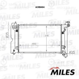 Радиатор охлаждения двигателя MILES ACRB494