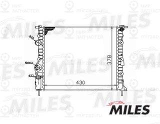 Радиатор охлаждения двигателя MILES ACRM006