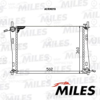 Радиатор охлаждения двигателя MILES ACRM019