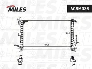 Радиатор охлаждения двигателя MILES ACRM026