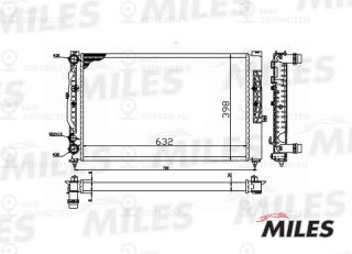Радиатор охлаждения двигателя MILES ACRM056
