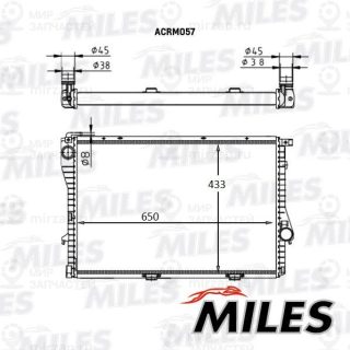 Радиатор охлаждения двигателя MILES ACRM057