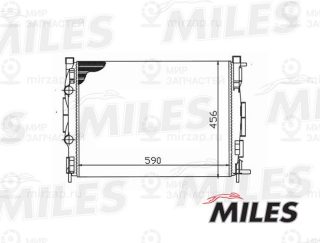 Радиатор охлаждения двигателя MILES ACRM058