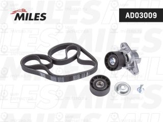 Комплект поликлинового ремня MILES AD03009