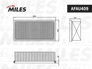 Фильтр воздушный MILES AFAU409