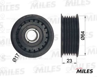 Паразитный / ведущий ролик поликлинового ремня MILES AG03002