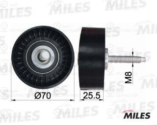 Паразитный / ведущий ролик поликлинового ремня MILES AG03026