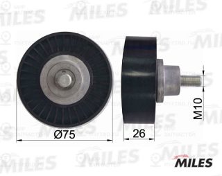 Паразитный / ведущий ролик поликлинового ремня MILES AG03091
