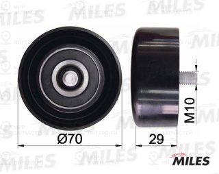 Паразитный / ведущий ролик поликлинового ремня MILES AG03108