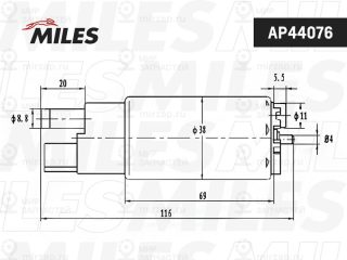 Топливный насос MILES AP44076