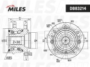 Комплект подшипника ступицы колеса MILES DB83214