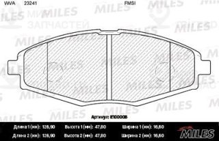 Комплект тормозных колодок (дисковый тормоз) MILES E100006