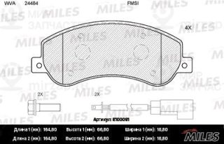 Комплект тормозных колодок (дисковый тормоз) MILES E100091
