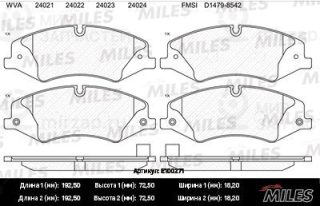 Комплект тормозных колодок (дисковый тормоз) MILES E100271