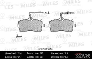 Комплект тормозных колодок (дисковый тормоз) MILES E100527