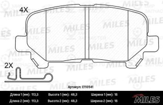 Комплект тормозных колодок (дисковый тормоз) MILES E110541