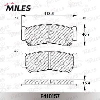 Комплект тормозных колодок (дисковый тормоз) MILES E410157