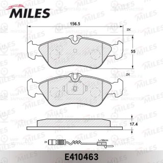 Комплект тормозных колодок (дисковый тормоз) MILES E410463
