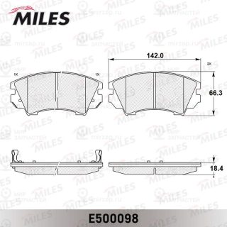 Комплект тормозных колодок (дисковый тормоз) MILES E500098