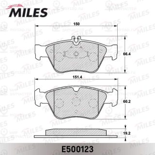 Комплект тормозных колодок (дисковый тормоз) MILES E500123
