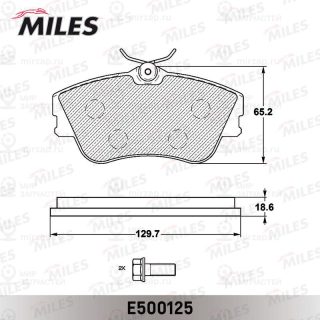 Комплект тормозных колодок (дисковый тормоз) MILES E500125