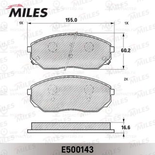 Комплект тормозных колодок (дисковый тормоз) MILES E500143