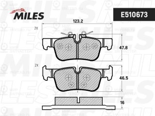 Комплект тормозных колодок (дисковый тормоз) MILES E510673