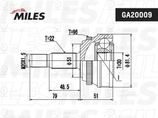 Запчасть MILES GA20009