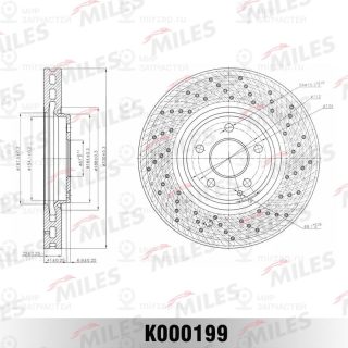 Тормозной диск MILES K000199