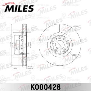 Тормозной диск MILES K000428