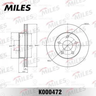 Тормозной диск MILES K000472