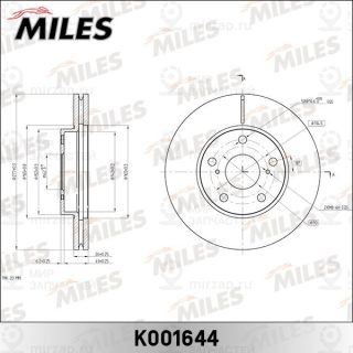 Тормозной диск MILES K001644