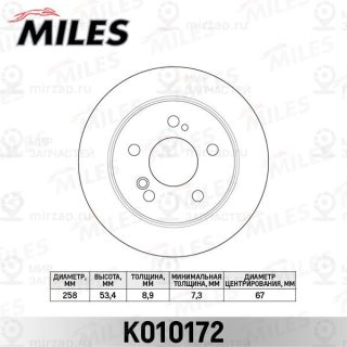 Тормозной диск MILES K010172