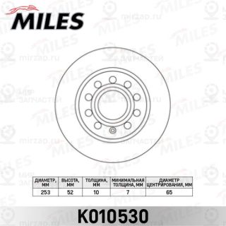 Тормозной диск MILES K010530