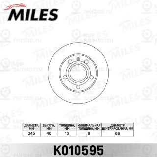 Тормозной диск MILES K010595