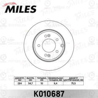 Тормозной диск MILES K010687