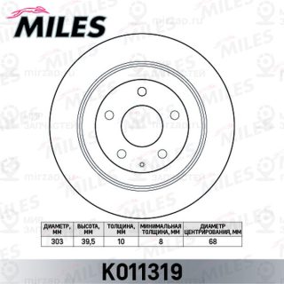 Тормозной диск MILES K011319