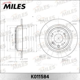 Тормозной диск MILES K011584