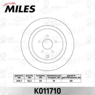 Тормозной диск MILES K011710