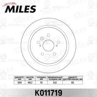 Тормозной диск MILES K011719