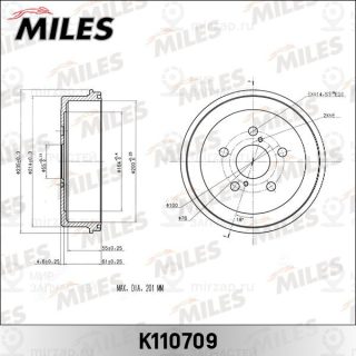 Тормозной барабан MILES K110709