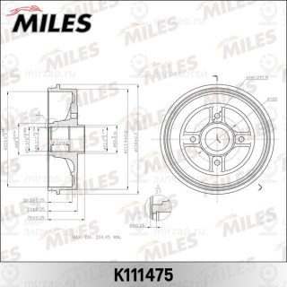 Тормозной барабан MILES K111475