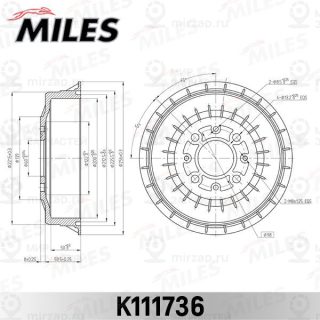 Тормозной барабан MILES K111736
