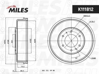 Тормозной барабан MILES K111812