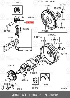 Запчасть MITSUBISHI 1110C316