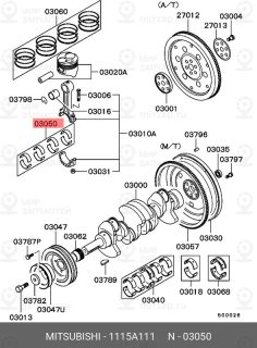 Запчасть MITSUBISHI 1115A111